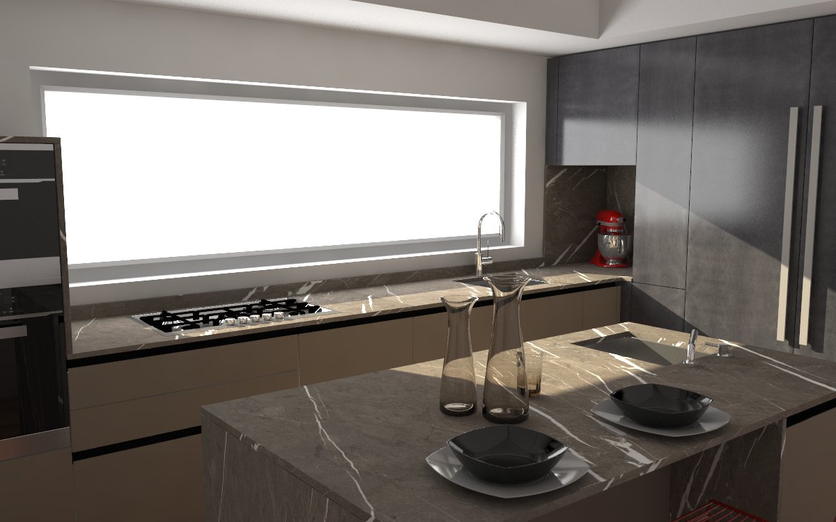 Project of a kitchen in a private house.
