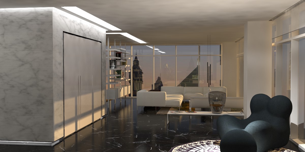 Project of a living room in an apartment in the UAE.