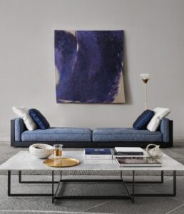 FLEXFORM Lucien, divano. Marmaduck, side-table